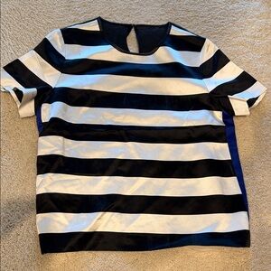 Black and White Striped Top
